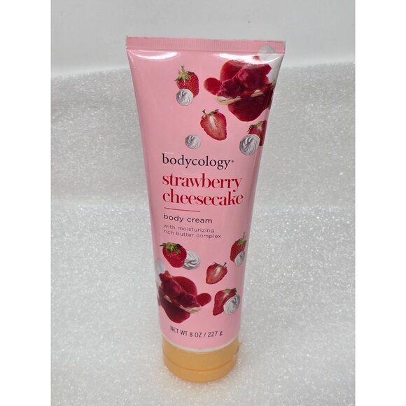 Bodycology Strawberry Cheesecake Body Cream With Moisturizing Rich Butter 8 Oz - Picture 1 of 2